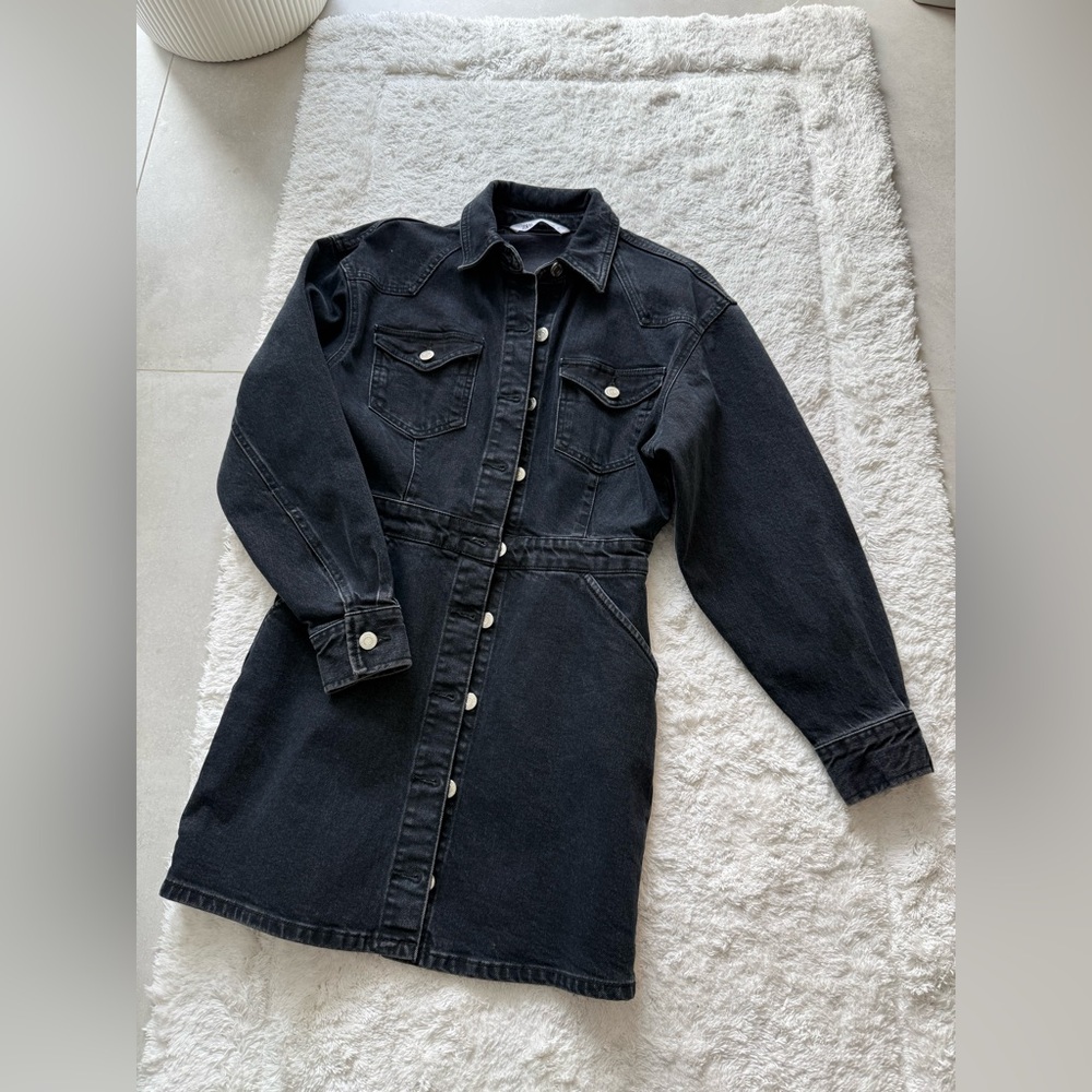 Denim shirt dress. Zara, size S (26)